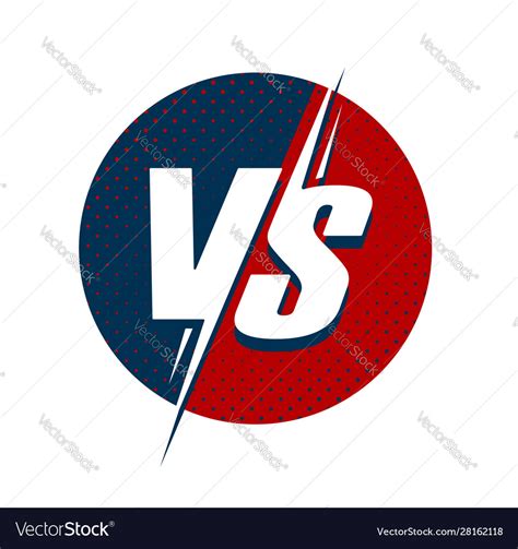 Vs or versus text logo for battle fight game Vector Image