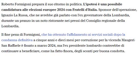 Massimo On Twitter Rispunta Roberto Formigoni Ipotesi Candidatura