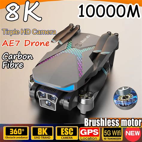 New AE7 Drone 8K HD Hover Brushless Motor Obstacle Avoidance Optical