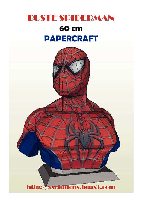 Spider Papercraft Spider Man S Bust Papercraft Spiderman Statue