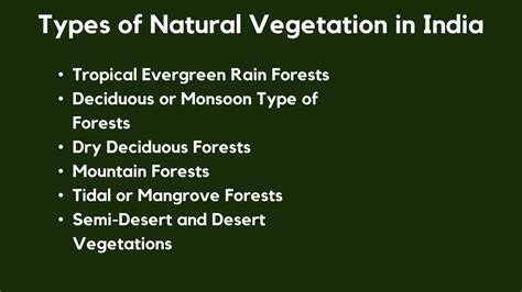 Natural Vegetation Of India Ppt