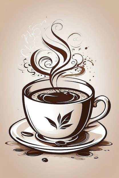 Premium Photo Stylized Cup Of Coffee Vector