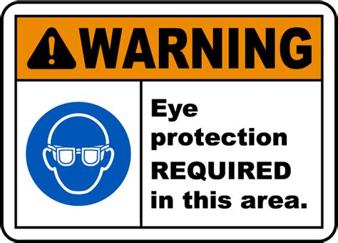 Eye Protection Required Sign - Get 10% Off Now