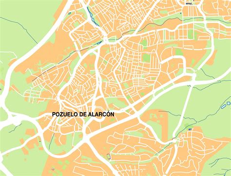 Pozuelo De Alarcon AM Mapa Vectorial Illustrator Eps Ai CC Bc Maps