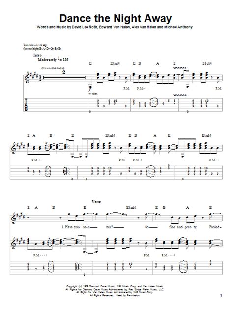 Dance The Night Away by Van Halen - Guitar Tab Play-Along - Guitar Instructor