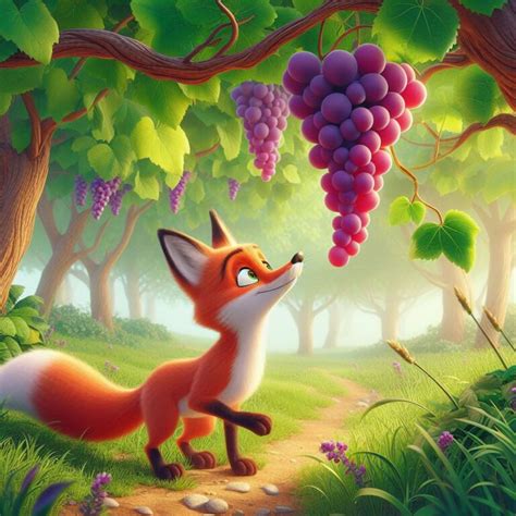 fox   grapes aesops fable pixyfun