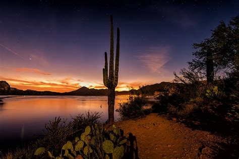 Saguaro Lake Sunset Photograph by Andy Dilling - Fine Art America