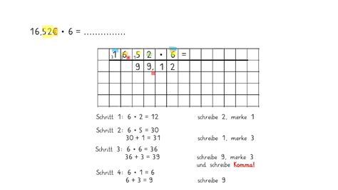 Schriftliche Multiplikation Mit Kommazahlen YouTube