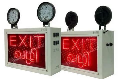 Industrial Emergency Exit Light With Led Red Sign at 4600.00 INR in ...