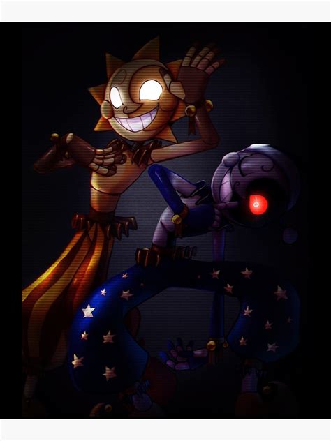 Five Nights At Freddys Security Breach Sun And Moon Dark Poster For Sale By Sksoumen