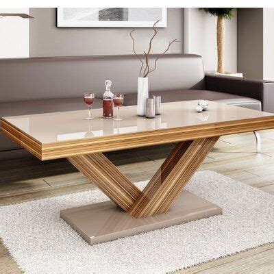 Wade Logan Thurmont Cross Legs Coffee Table Wayfair Coffee Table