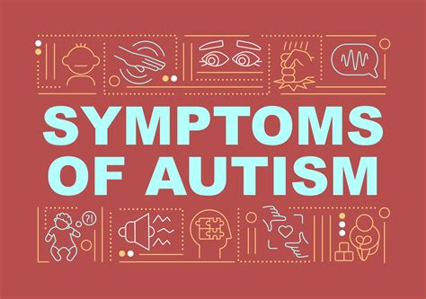 Symptoms Of Autism Word Concepts Banner Medical Services Infographics