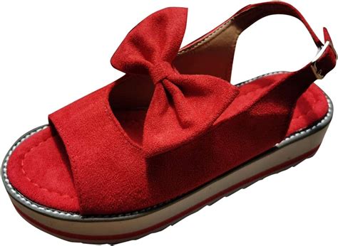 Baofuba Damen Plateau Sommerschuhe Sandalen Beil Ufiger Mode Flach