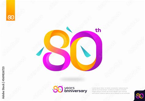 Number 80 logo icon design, 80th birthday logo number, 80th anniversary ...