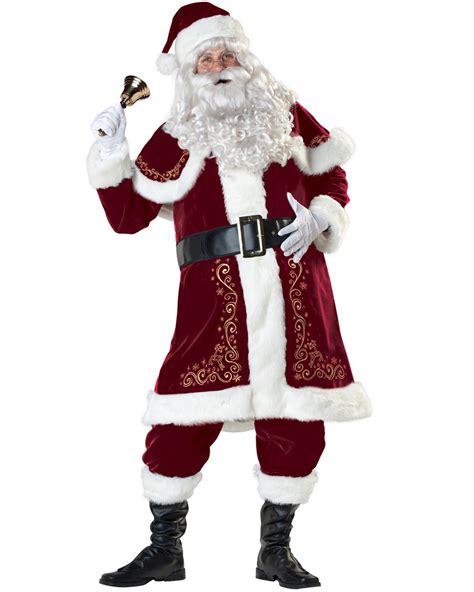 K112 Mens Santa Suit Christmas Xmas Clause Fancy Dress Up Costume