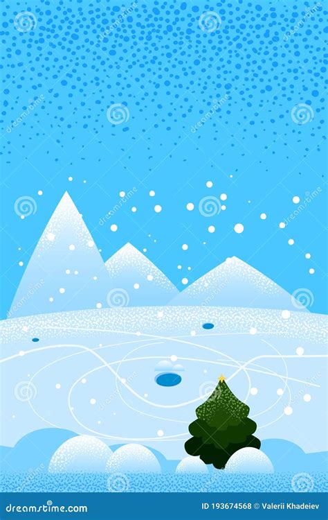 Winter Landscape December Month. Season Banner for Calendar Pages Cover ...