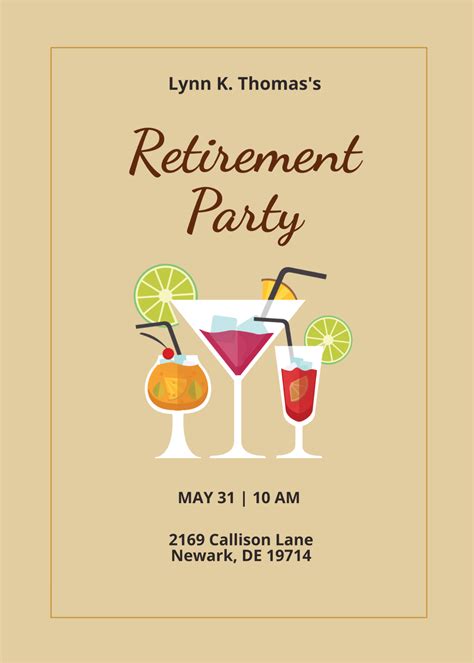 Free Printable Retirement Party Invitation Template Edit Online And Download