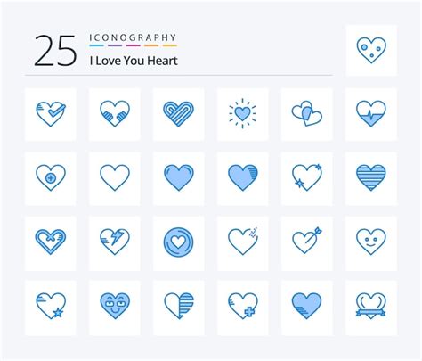 Free Vector Heart Blue Color Icon Pack Including Add Like