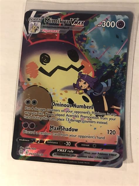 Mimikyu Vmax Full Art Tg Tg Brilliant Stars Trainer Gallery Pokemon