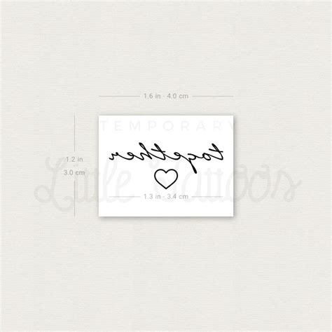 Together Temporary Tattoo - Set of 3 – Little Tattoos