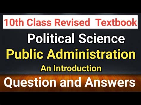 Public Administration Notes Th Class Social Science Notes Th