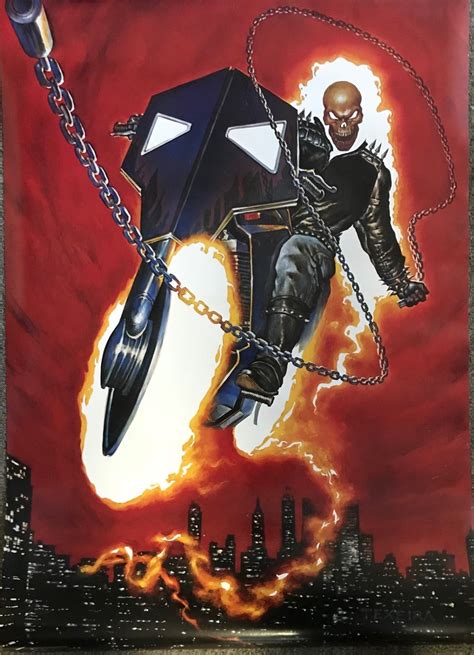 Comicsvalue 1992 VINTAGE Marvel Press Mark Texeira GHOST RIDER