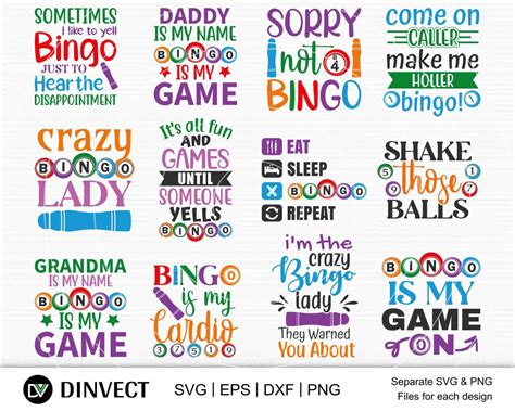 Bingo SVG, Bingo designs bundle, Bingo shirt design SVG, Bingo cutting file, Bingo typography ...