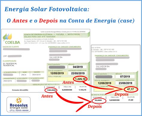 O Antes E O Depois Da Energia Solar Na Conta De Coelba Case