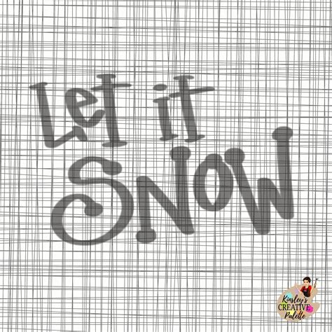 Let It Snow Traceable Lettering Template Hand Lettering Etsy