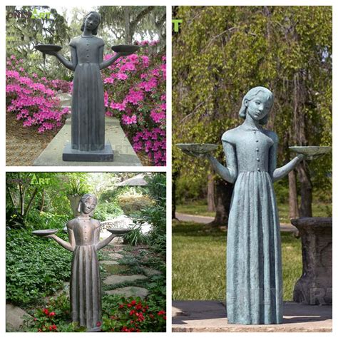 Garden Bird Girl Statue For Sale In The Savannah Georgia OAB-BG3 ...