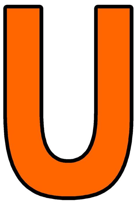 Buchstabe Letter U Buchstaben Lettern Orange