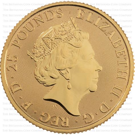 2019 Gold Yale 1 4oz Queens Beasts Bullion UK Coin