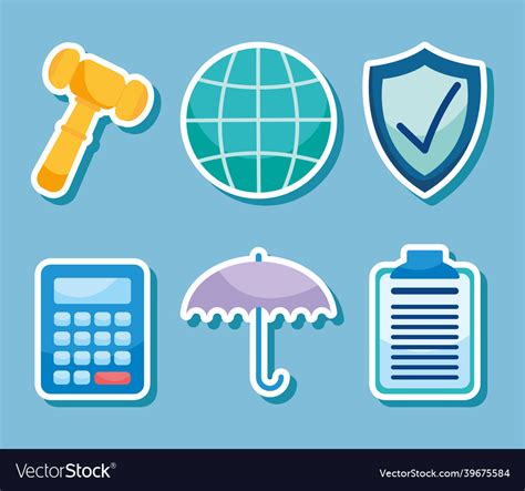 Liability Icon Set Royalty Free Vector Image Vectorstock