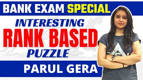 Interesting Rank Based Puzzle Bank Exam Special Reasoning Parul