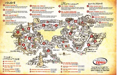 Universal Studios Orlando - 2005 Park Map (HHN)