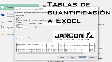 Tablas De Planificaci N A Excel Tutorial Revit Youtube