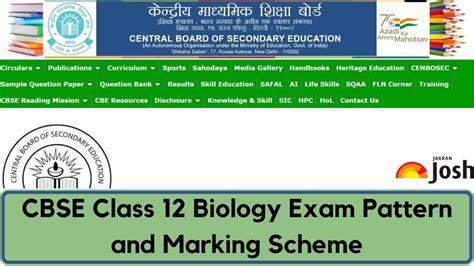 Cbse Class Biology Exam Pattern With Marking Scheme And Topic