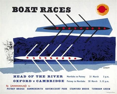 Vintage 1959 Oxford Cambridge University Boat Race Poster Etsy Boat