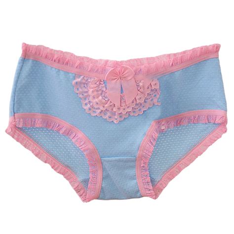 Floral Lace Bowknot Briefs Women Underwear Breathable Knickers Low Rise