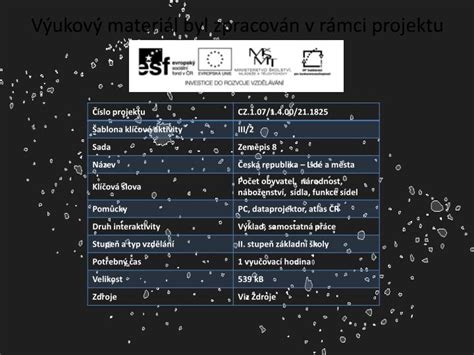 Ppt V Ukov Materi L Byl Zpracov N V R Mci Projektu Powerpoint