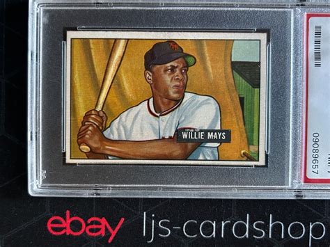 Bowman Willie Mays Psa New York Giants Hof Rookie Rc Sm Ebay