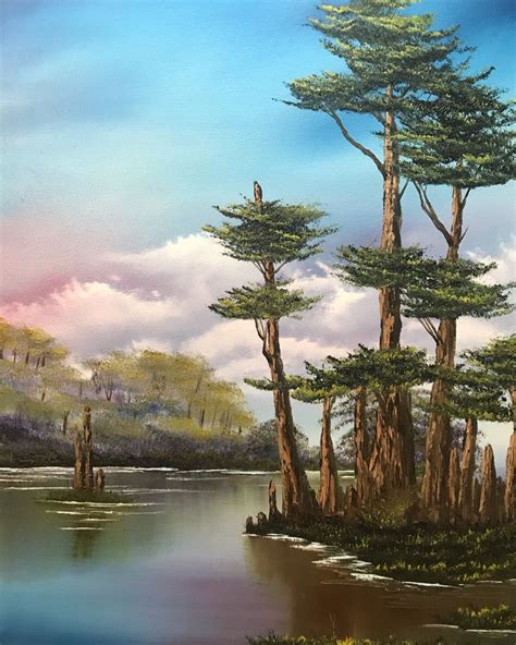 Cypress Trees Painting