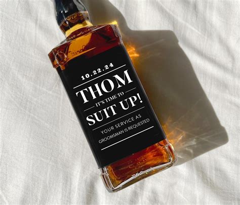 Custom Groomsman Whiskey Labels Whiskey Ts Best Man Etsy