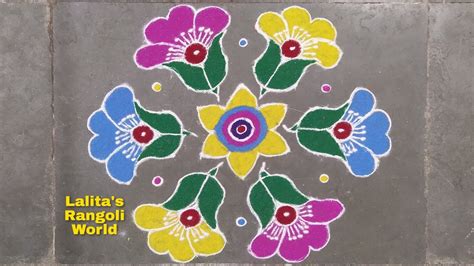 Gudi Padwa Rangoli Simple Rangoli Design Ugadi Rangoli Designs With Colours रंगोली डिजाइन