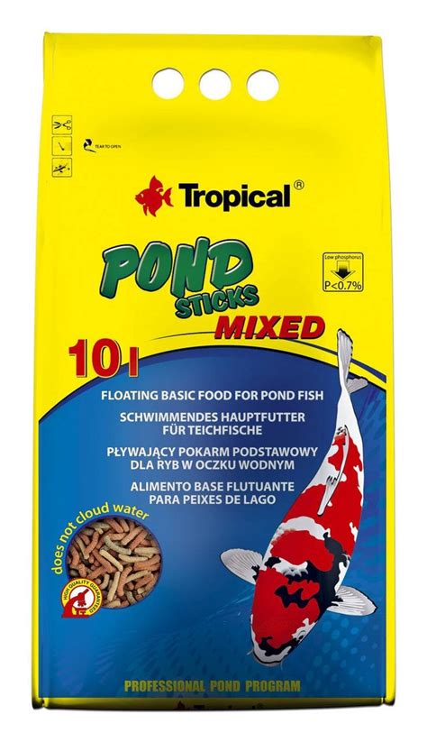 Tropical Pond Sticks Mixed L G P Ywaj Cy Pokarm Dla Ryb W