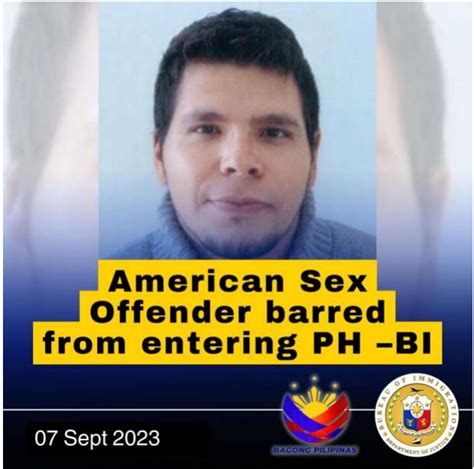 American Sex Offender Barred From Entering Ph Bi Bureau Of