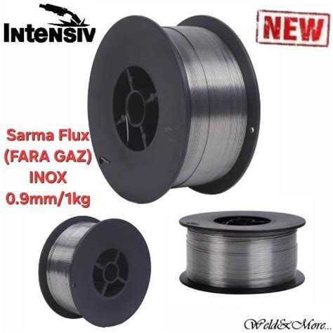 Sarma Sudura Cu Flux INOX 0 9 Mm Rola 1 0 Kg Sudura MIG MAG Fara Gaz