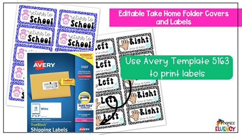 Editable Take Home Folder Covers And Take Home Folder Labels Retro