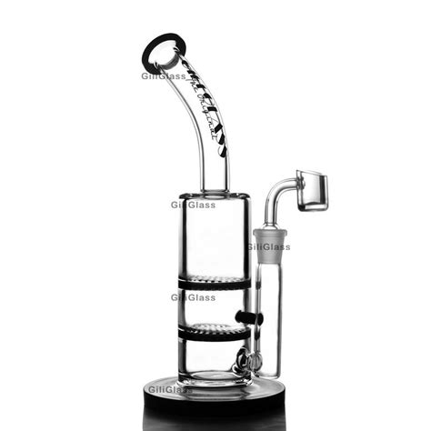 Honeycomb Perc Bong Dab Rig Glass Water Pipe Toro Bubbler Bongs Heady