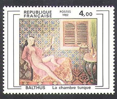 FRANCE 1982 BALTHUS FRENCH Art Painting Artists Nude Naked Woman 1v